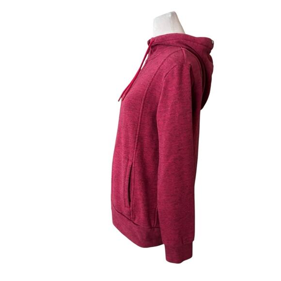 Figs Essential Dark Magenta Full Zip Hoodie Size Small - Picture 5 of 9